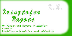 krisztofer magocs business card